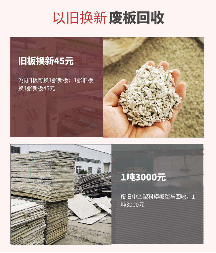 中空塑料模板回收